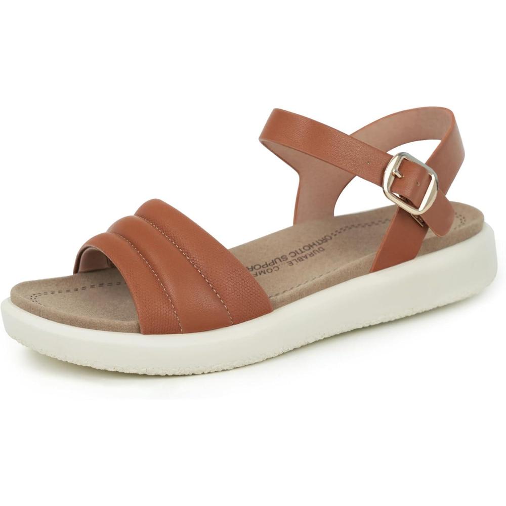 imageORTOREX Womens Arch Support Orthopedic Walking Sandals  Comfortable SandalsBrown