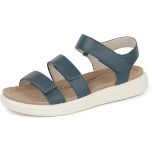 ORTOREX Women’s Orthotic Walking Sandals – Comfortable Arch Support Sandals with Adjustable Straps – Beige, Size 6 (US)(Navy)