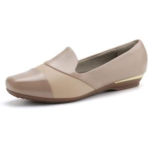 Ortho+rest Women Orthopedic Dress Shoes Bunions Loafers Slip On Orthotic Shoes(Nude)