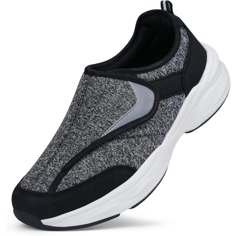 imageOrthorest Men Diabetic Shoes Swollen Feet Diabetes Walking Shoes Arch Support Orthopedic SneakersBlack