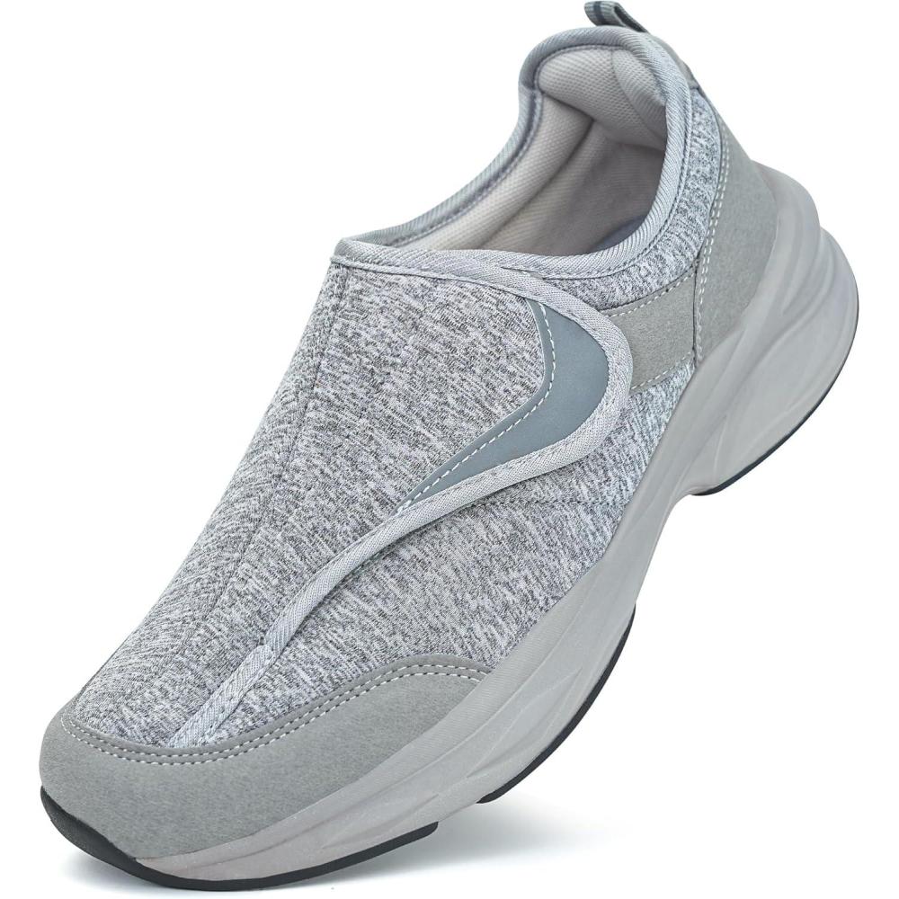 imageOrthorest Men Diabetic Shoes Swollen Feet Diabetes Walking Shoes Arch Support Orthopedic SneakersGrey