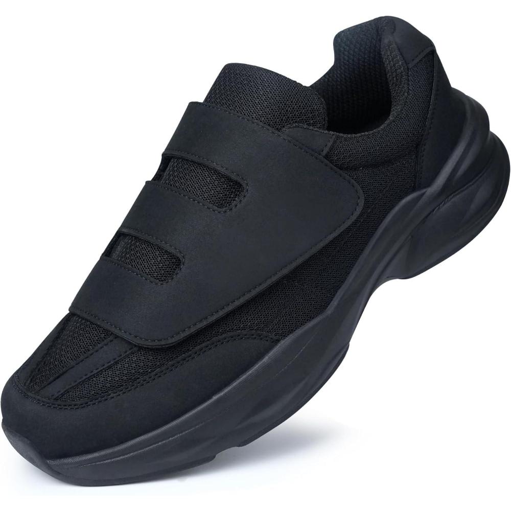 imageOrthorest Men Diabetic Walking Shoes Swollen Feet Shoe with Adjustable ClosureBlack