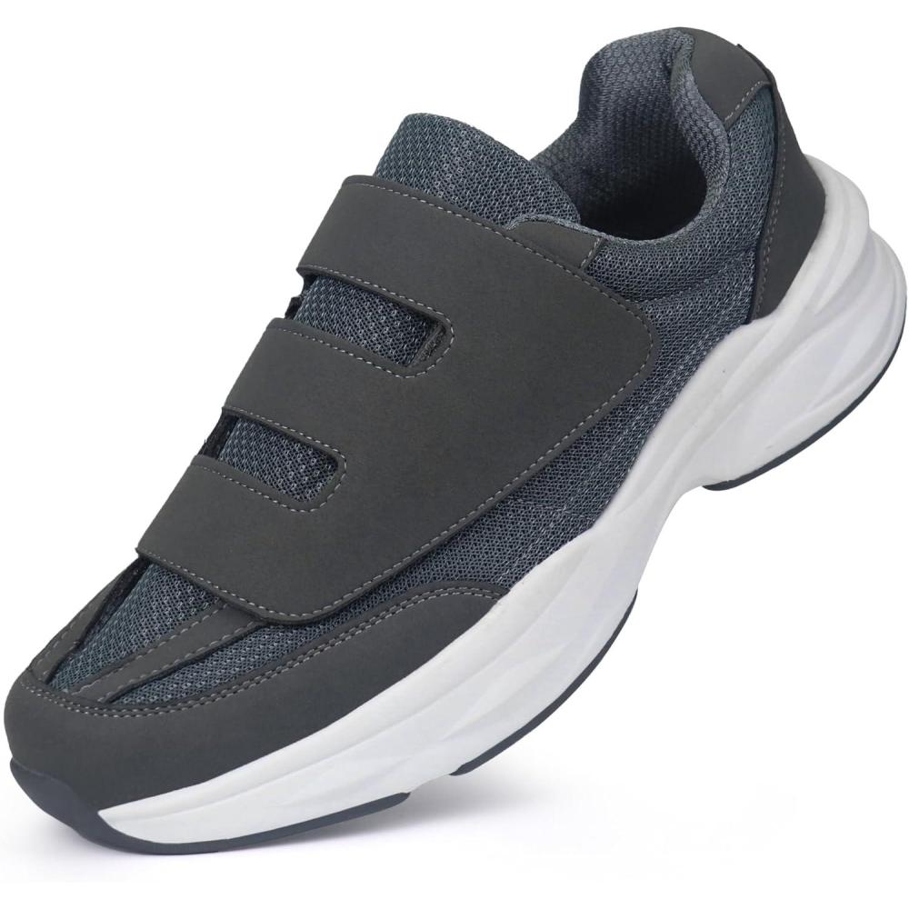 imageOrthorest Men Diabetic Walking Shoes Swollen Feet Shoe with Adjustable ClosureGrey