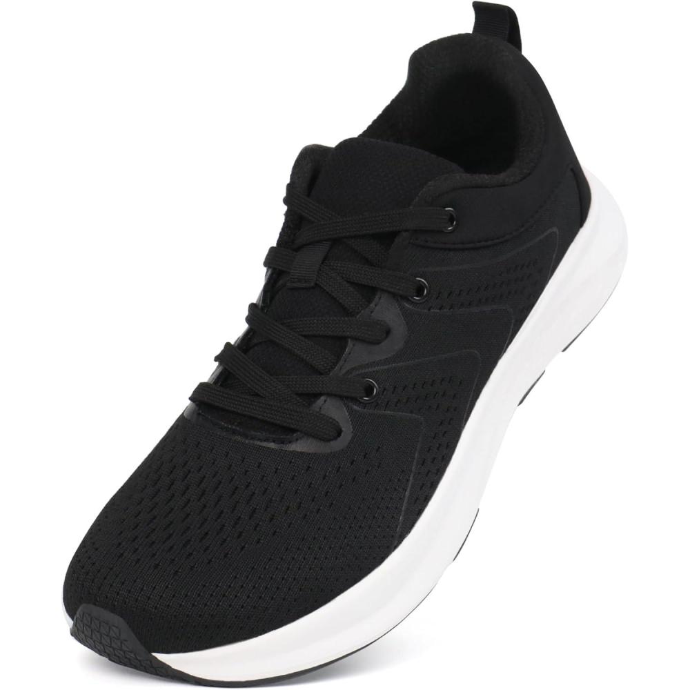 imageOrthorest Men Wide Toe Box Shoes Pain Relief Running Shoes Wide Width Sneakers for Ingrown ToenailBlack