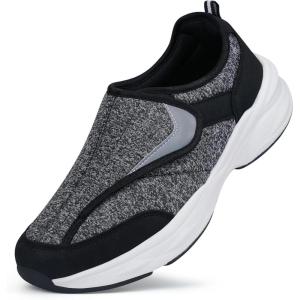 Ortho+rest Men Diabetic Shoes Swollen Feet Diabetes Walking Shoes Arch Support Orthopedic Sneakers(Black)