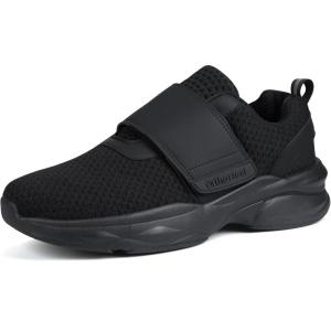Ortho+rest Men Diabetic Walking Shoes Edema Shoes for Swollen Feet Arch Support Orthopedic Sneakers(Black)