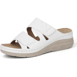 Ortho+rest Women Arch Support Slides Orthotic Walking Sandals Orthopedic Sandals(White)