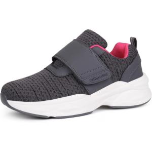 Ortho+rest Women Diabetic Shoes with Adjustable Closure Orthopedic Walking Shoes for Edema Plantar Fasciitis Bunions Arthritis Swollen Feet(Grey)