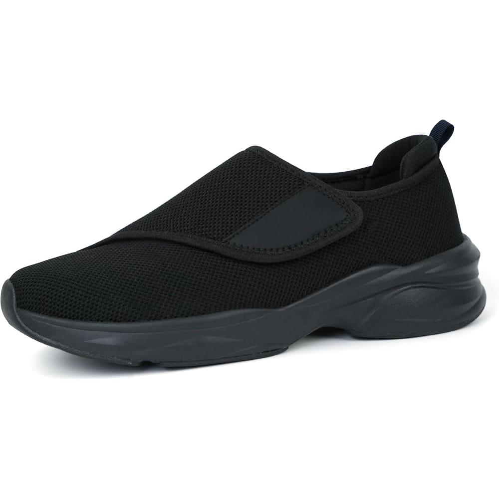 image:imageORTOREX Men Orthopedic Diabetic Walking Shoes Edema Shoes for Swollen FeetBlack