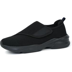 ORTOREX Men Orthopedic Diabetic Walking Shoes Edema Shoes for Swollen Feet(Black)