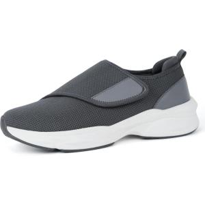 ORTOREX Men Orthopedic Diabetic Walking Shoes Edema Shoes for Swollen Feet(Grey)