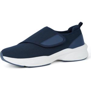 ORTOREX Men Orthopedic Diabetic Walking Shoes Edema Shoes for Swollen Feet(Navy)