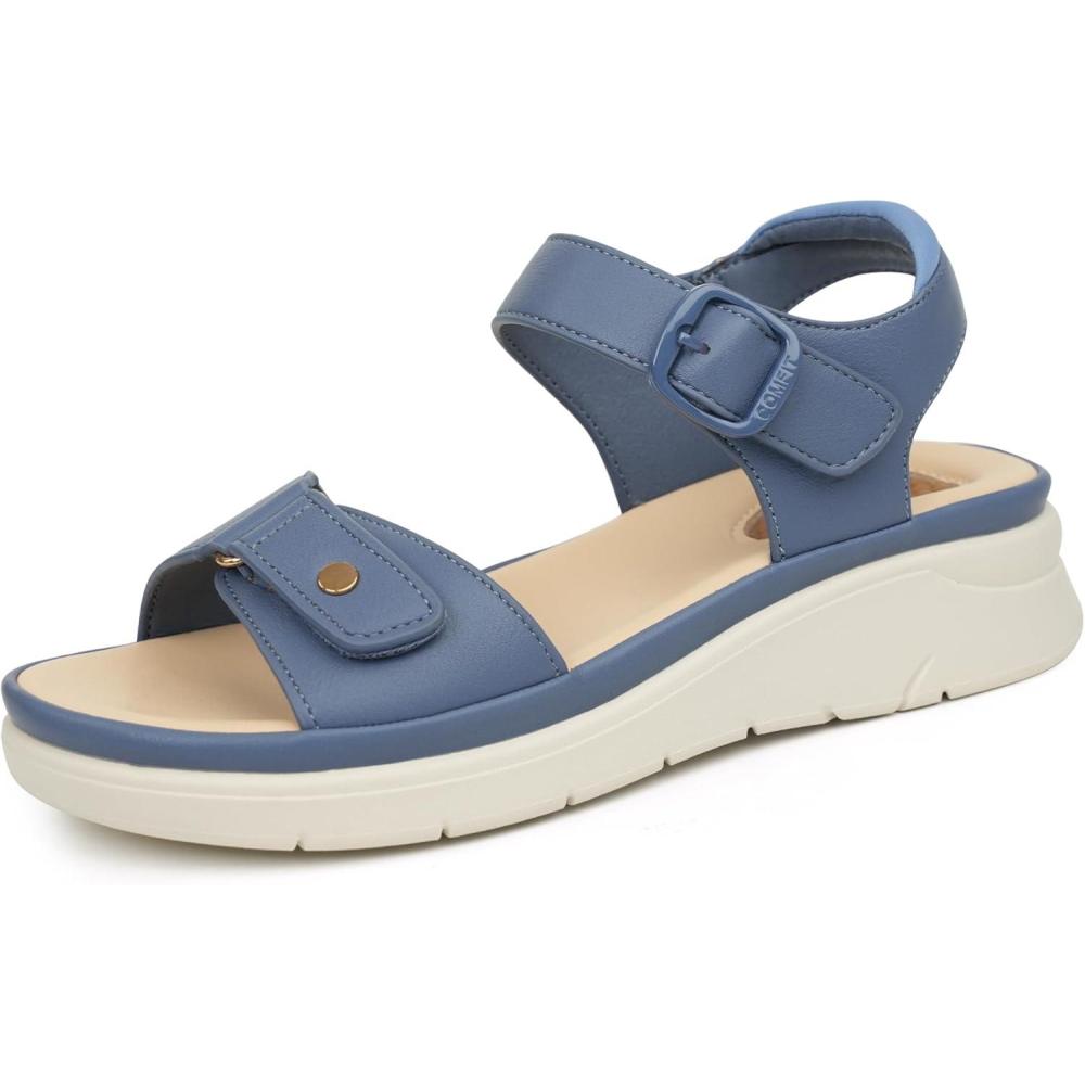 image:imageORTOREX Women Massage Sandals Orthopedic Walking SandalsNavy
