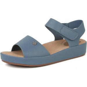 ORTOREX Women Massage Sandals Comfortable Walking Sandals with Adjustable Straps(Navy)