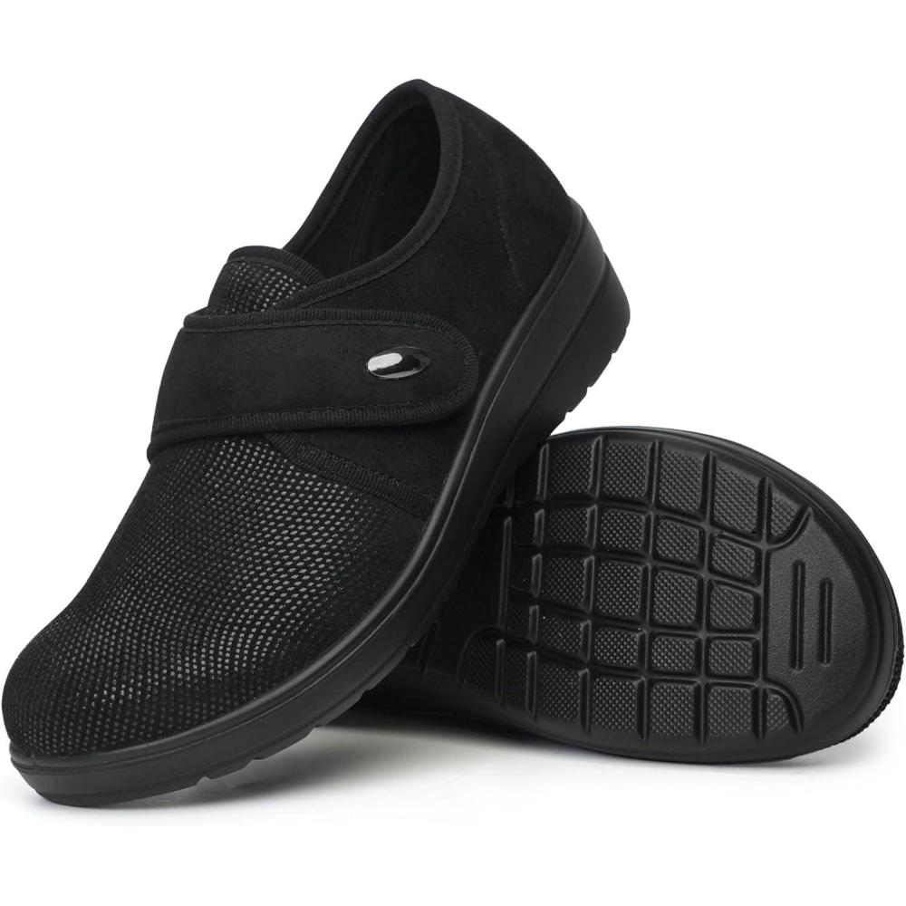 image:imageOrtho  Rest Women Comfortable Walking Shoes Bunion Tennis Shoes Orthopedic SneakersBlack