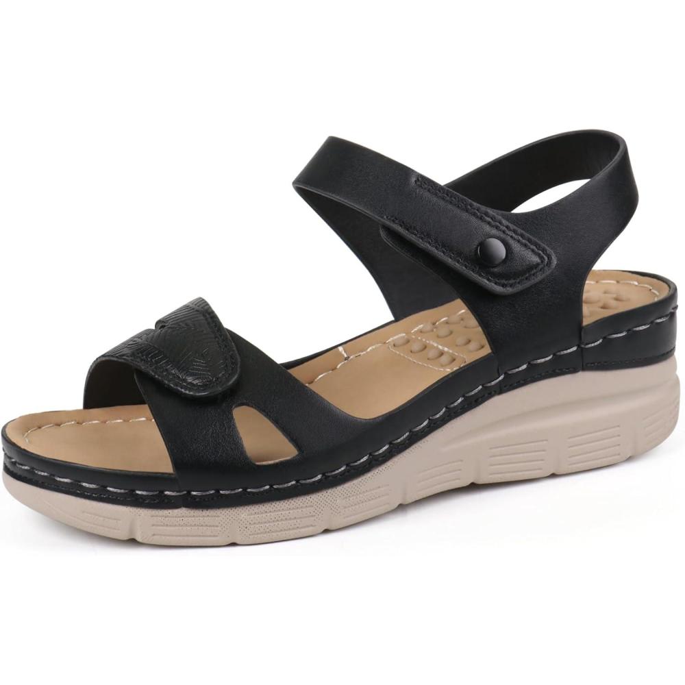 image:imageOrtho  Rest Women Arch Support Walking Sandals Comfortable Orthotic SandalsBlack
